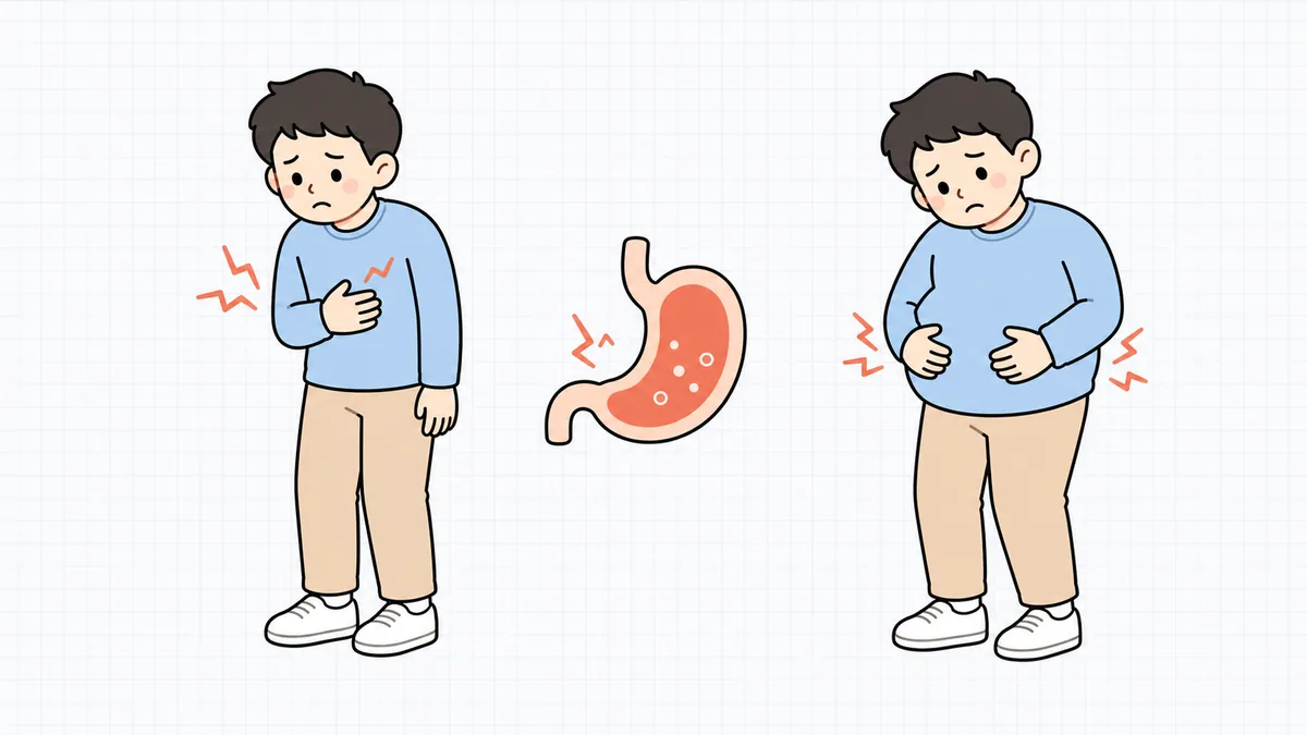 속은 쓰린데 소화도 안 되는 경우